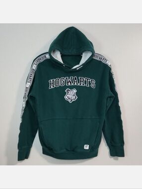 3/$15 H&M Harry Potter™ Cotton Green Hoodie Sweatshirt, Size 10-12 ~ EUC